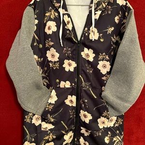 Long flower hoodie